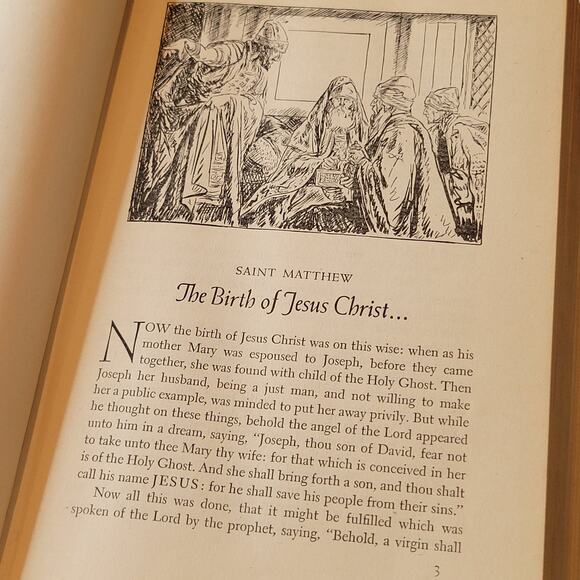 VTG Hardcover 'The Fireside Book Of Christmas Stories' 1945 Illustrated Stories - Picture 10 of 16